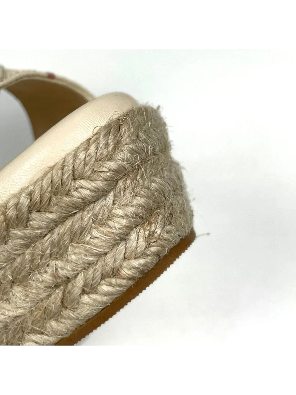 Louis Vuitton Star Board Sandals Shoes Logo Wedge Sole Leather Beige